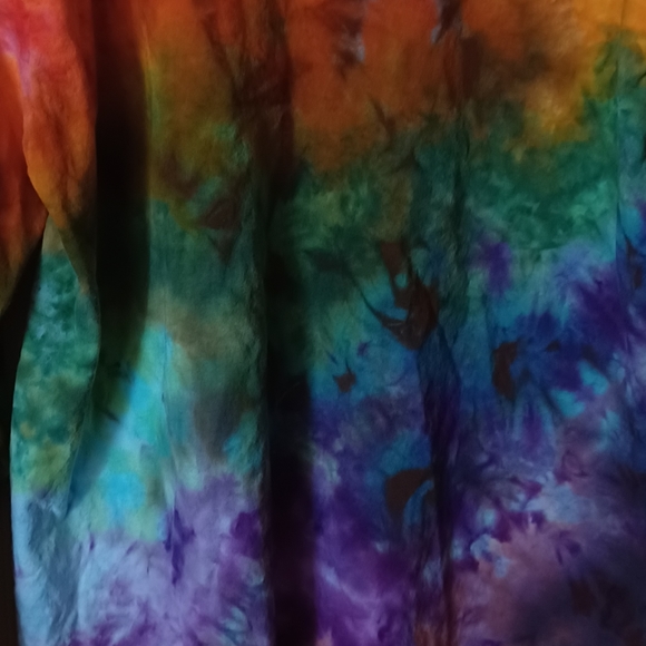 Rainbow Bridge Long Sleeve Unisex Tee Tie Dye XL - Picture 5 of 6